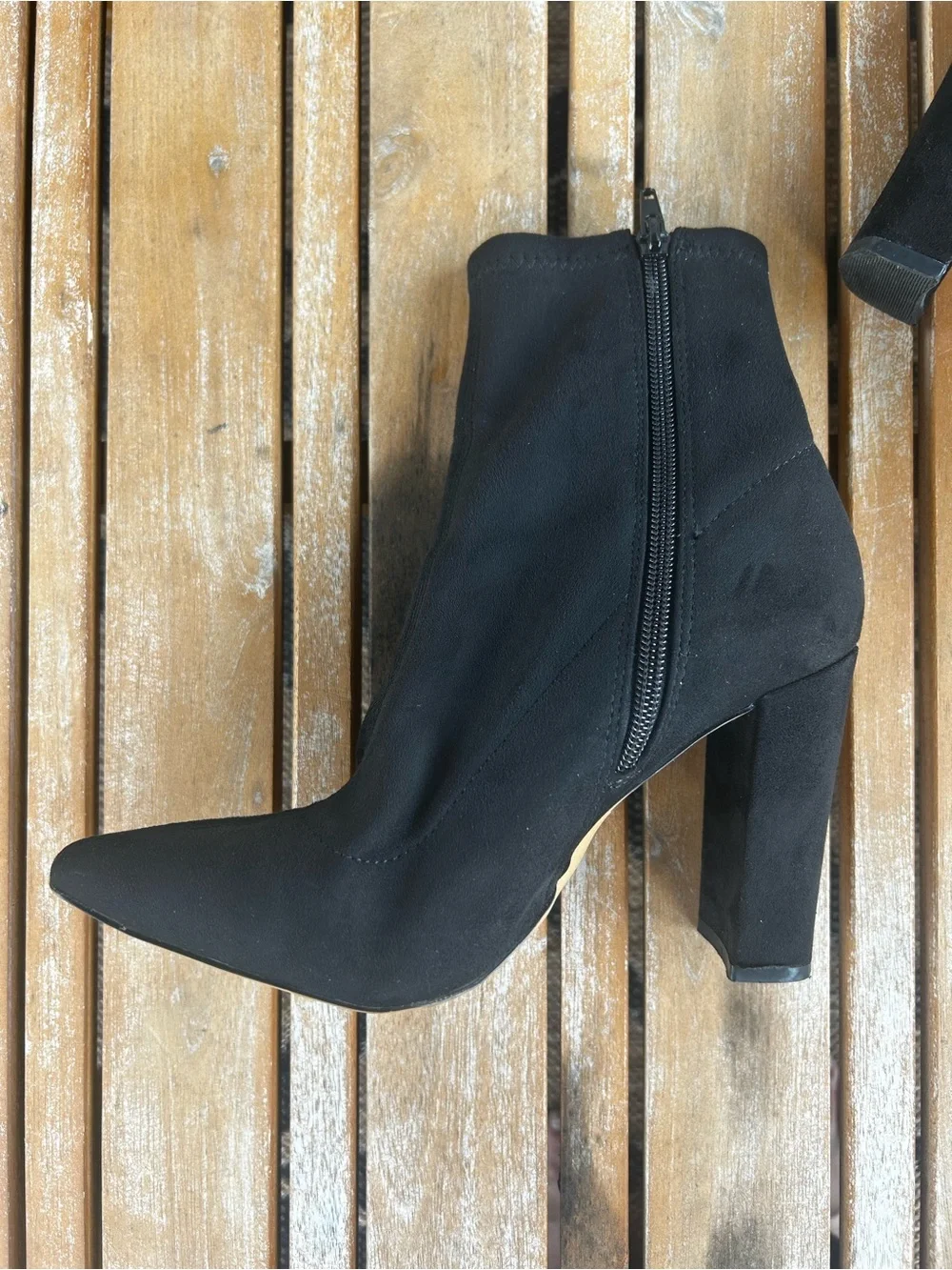 Aldo Black Suede Ankle Booties